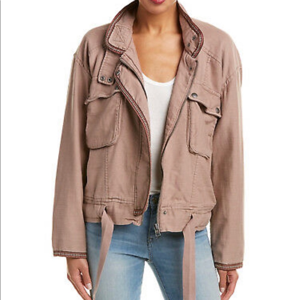 FREE PEOPLE Flightline Bomber Military Jacket NWOT